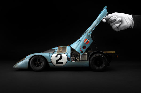 ポルシェ 917K - 1971 デイトナ優勝車 - ガルフ カラーリング - レース ウェザード – Amalgam Collection