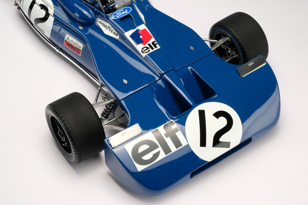 Tyrrell Ford 003 Tyrrell Racing Team sponsored by ELF - Monaco Formula 1  Grand Prix 1971. Car scale model kit in 1/12 scale manufactured by Tamiya  (re