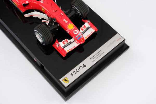 Modellino F1 Amalgam 1/8 Ferrari F2004 Michael Schumacher Winner San Marino  Gp 2004