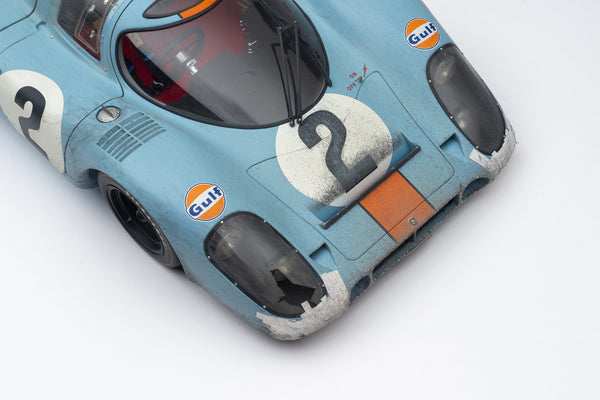 Porsche 917k 1970 Daytona Winner Gulf Livery Race Weathered