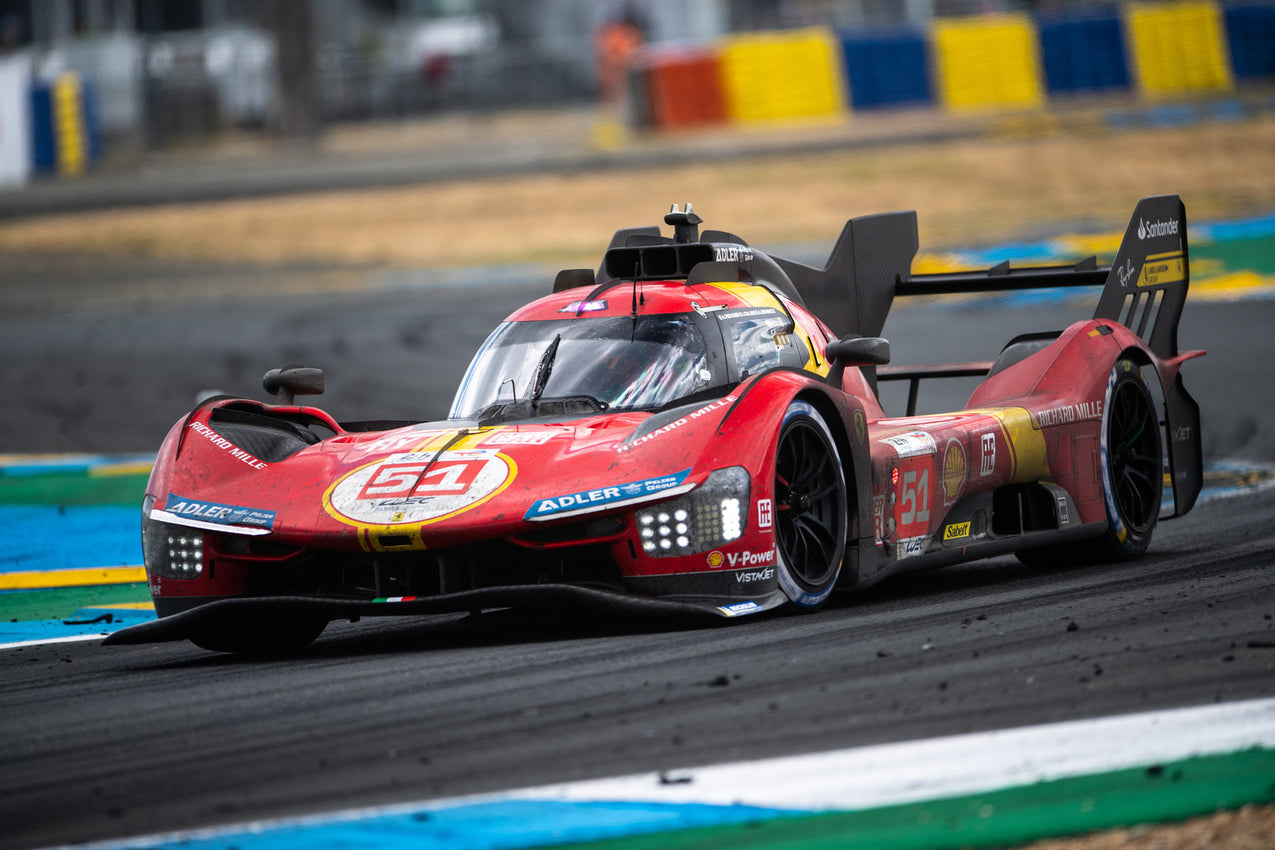Ferrari 499P - Modelo con Daños y Suciedad de carrera - Ganador de Le Mans 2023