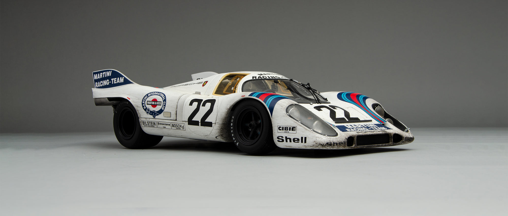 Porsche 917K - Ganador de Le Mans 1971 - Librea de Martini -  Con Suciedad de Carrera